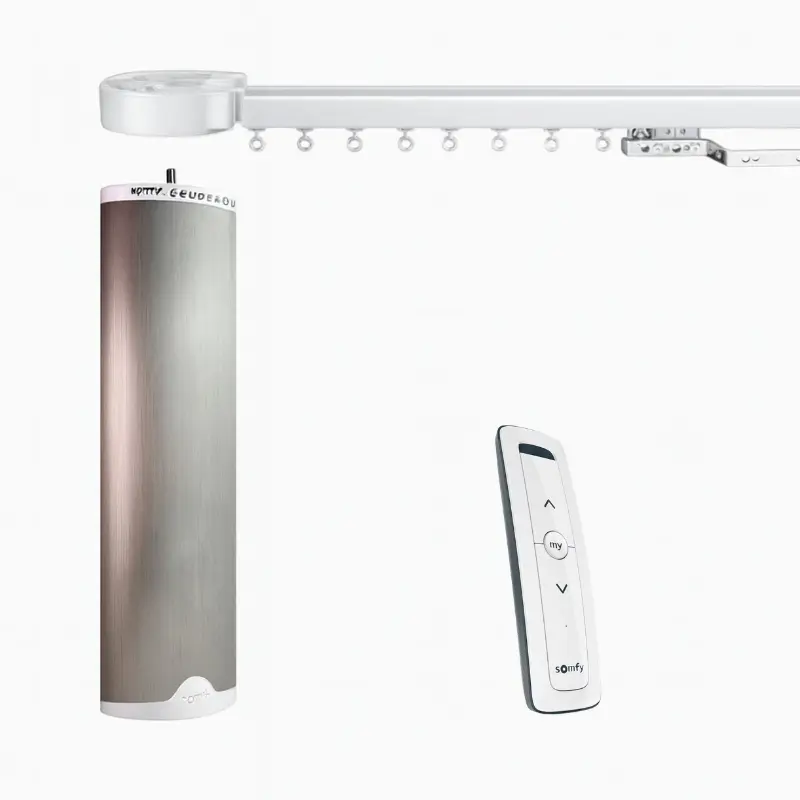 מסילה חשמלית לוילון + מנוע +שלט | Somfy Glydea Ultra 60e RTS | גל דיזיין